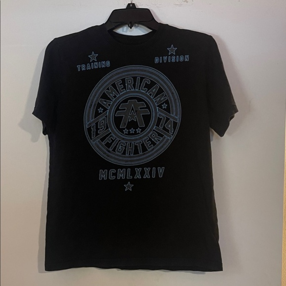 Youth XL American Fighter Black Graphic T-Shirt - Picture 2 of 5